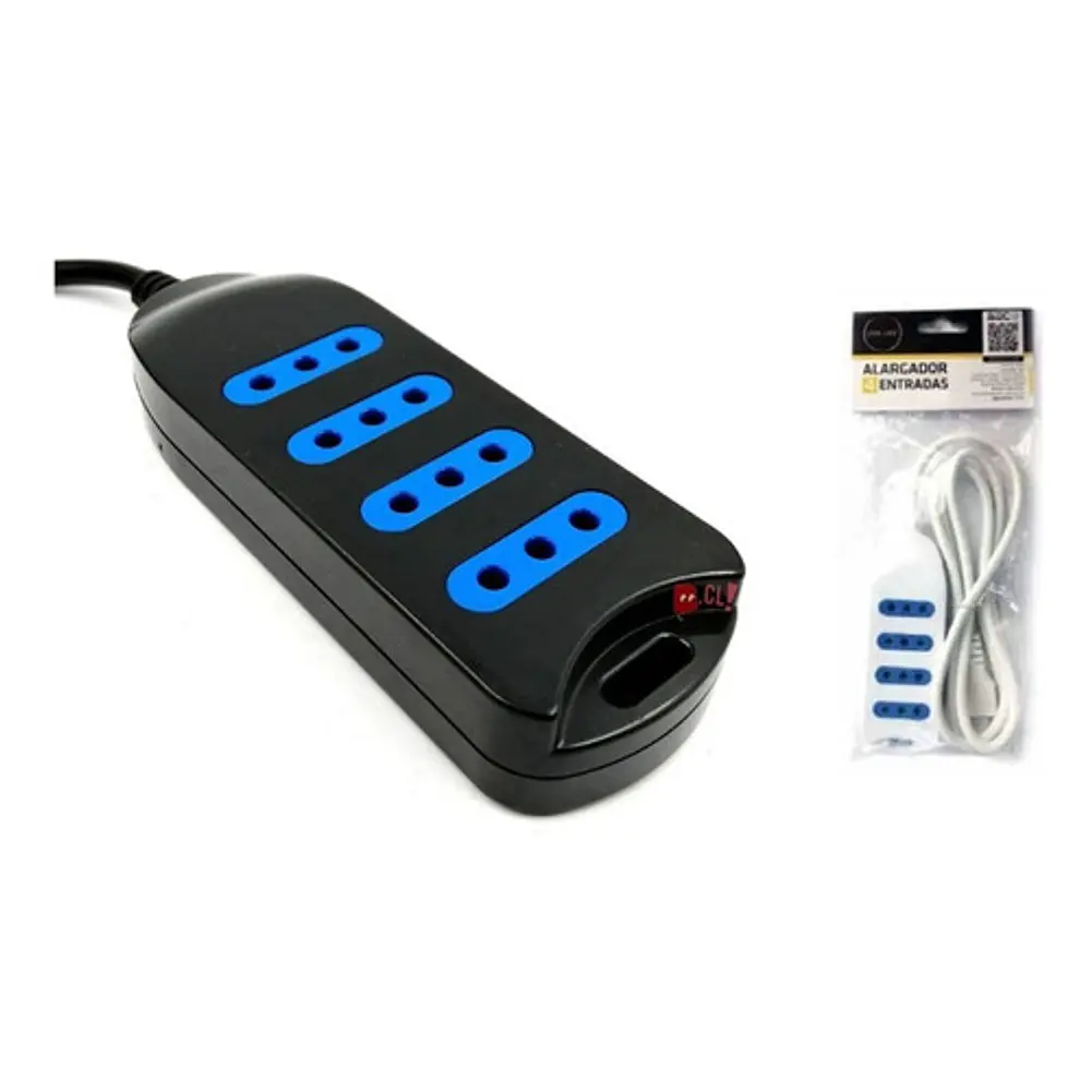 Alargador Eléctrico 3mts Certificado Negro - Ps 2