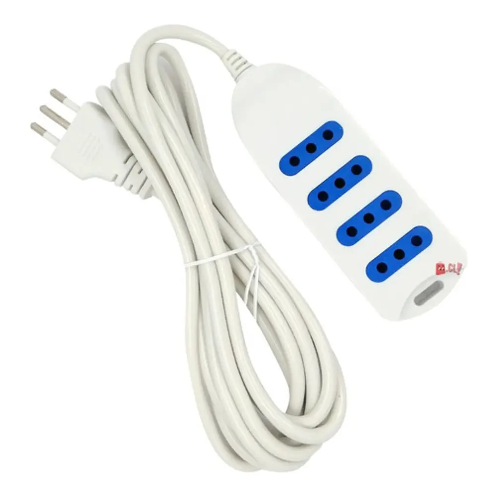Alargador Eléctrico 3mts Certificado Blanco - Ps 1