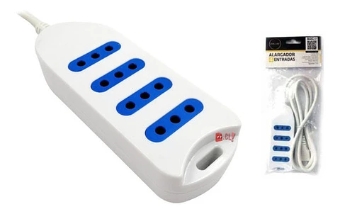 Alargador Eléctrico 3mts Certificado Blanco - Ps