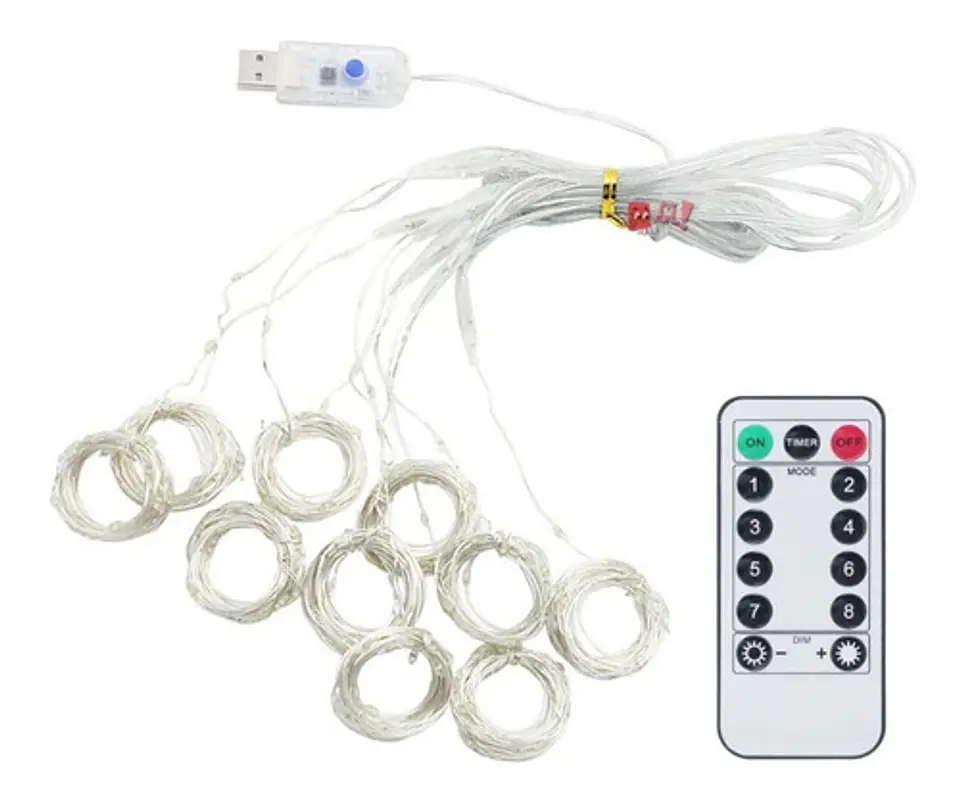 Guirnalda Cortina Luz Led 2mts Blanco Frio - Ps 1