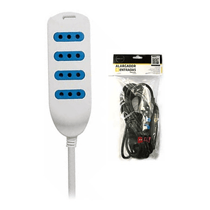 Alargador Eléctrico 5mts Certificado Blanco - Ps