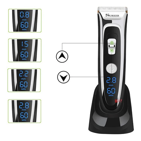 Maquina Corta Pelo Inalámbrica Pantalla Lcd - Ps