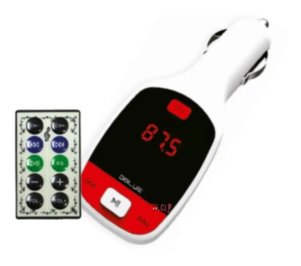 Transmisor Fm Auto Auxiliar Y Usb Auto Blanco - Ps 1
