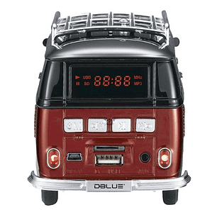 Parlante Diseño Combi Bluetooth Color Rojo - Ps