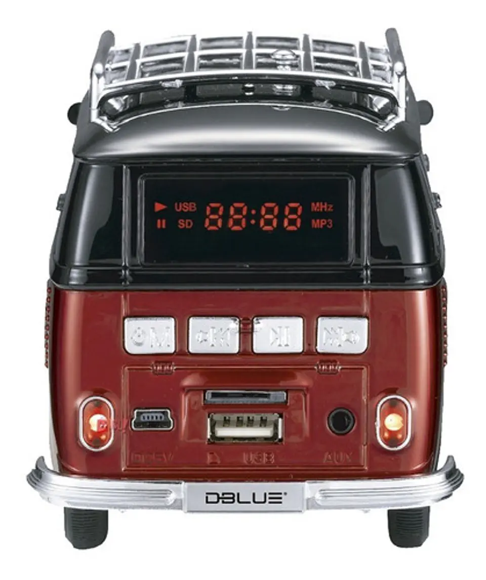 Parlante Diseño Combi Bluetooth Color Rojo - Ps 2