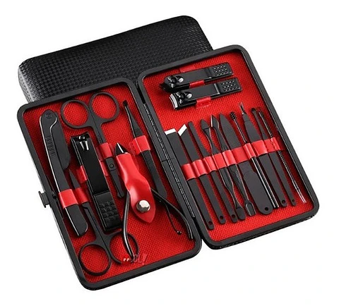 Set Manicure Y Pedicure De 18 Pieza Con Estuche - Ps
