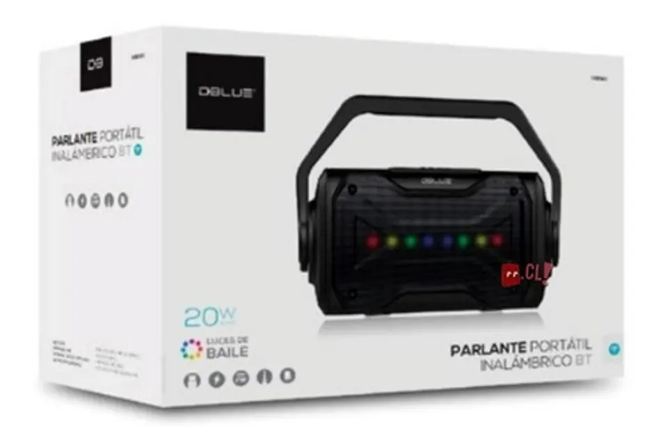 Parlante Bluetooth Portátil Iluminación Led 20w - Ps 2