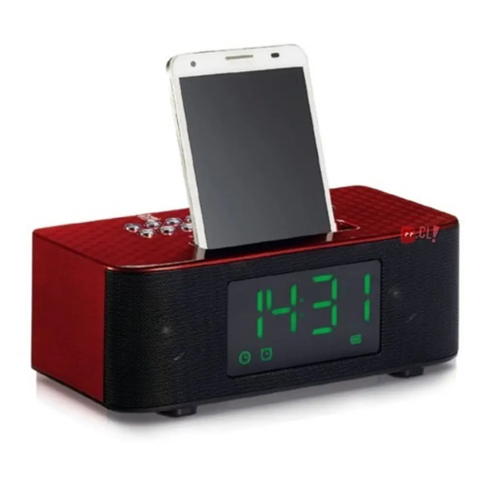 Radio Reloj Con Alarma Y Parlante Bluetooth - Ps 1