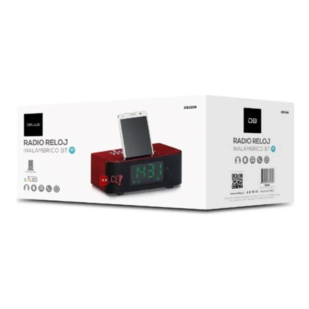 Radio Reloj Con Alarma Y Parlante Bluetooth - Ps 2