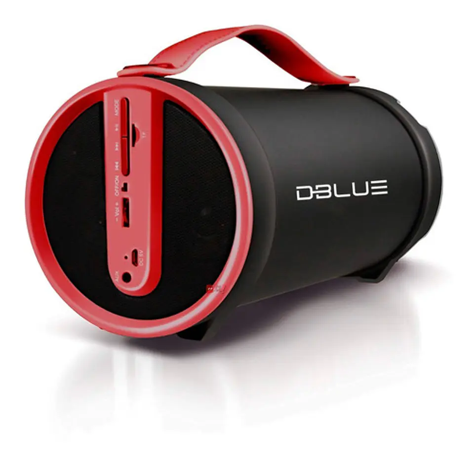 Parlante Bazooka Bluetooth Portátil Con Radio Rojo - Ps 1