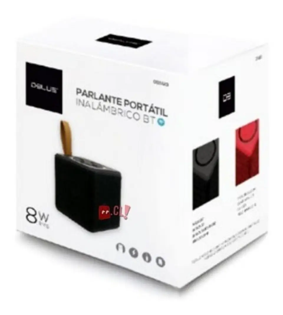 Parlante Bluetooth Cuadrado Portátil 8w Rojo - Ps 2