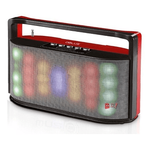 Parlante Bluetooth Iluminación Multicolor Portátil Rojo - Ps