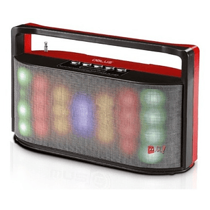 Parlante Bluetooth Iluminación Multicolor Portátil Rojo - Ps