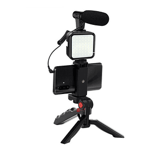 Trípode Celular Con Iluminación Y Micrófono - Ps