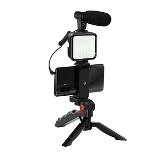 Trípode Celular Con Iluminación Y Micrófono - Ps