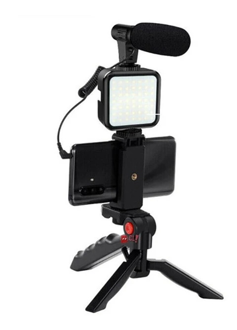 Trípode Celular Con Iluminación Y Micrófono - Ps