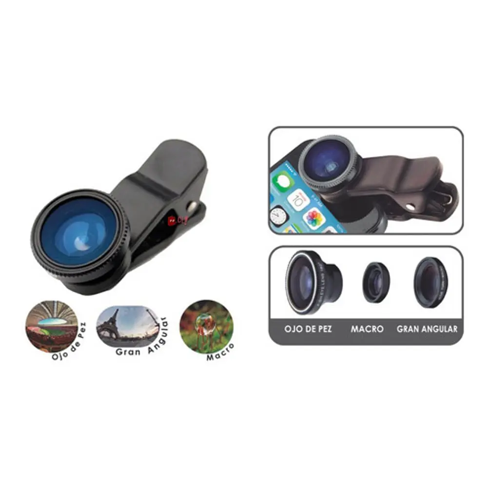 Kit Lentes Ojo De Pez 3 En 1 Para Celular - Ps 2