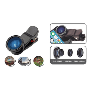 Kit Lentes Ojo De Pez 3 En 1 Para Celular - Ps