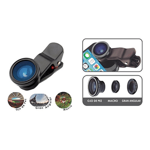Kit Lentes Ojo De Pez 3 En 1 Para Celular - Ps
