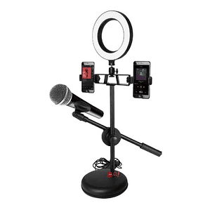 Soporte Para Micrófono Y Celular Con Aro Led - Ps