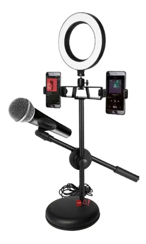 Soporte Para Micrófono Y Celular Con Aro Led - Ps