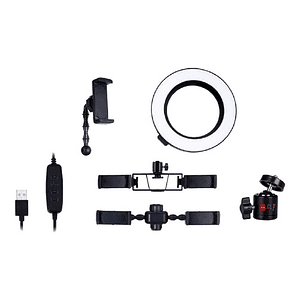 Soporte Para Micrófono Y Celular Con Aro Led - Ps