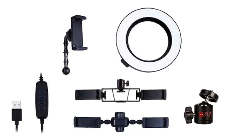 Soporte Para Micrófono Y Celular Con Aro Led - Ps 2