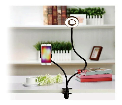 Soporte Celular Escritorio Con Aro Led Con Control Luz - Ps