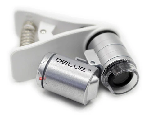 Microscopio 60x Celular Con Luz Uv Y Clip - Ps