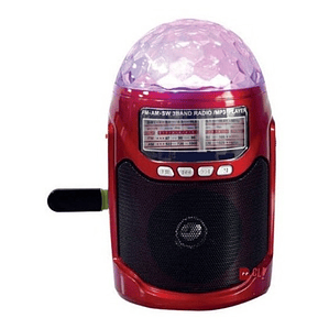 Parlante Portátil Bola Led Multicolor Rojo - Ps