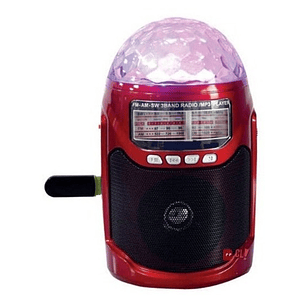 Parlante Portátil Bola Led Multicolor Rojo - Ps