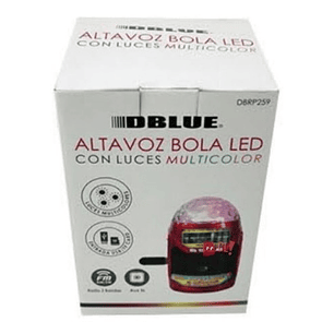 Parlante Portátil Bola Led Multicolor Rojo - Ps