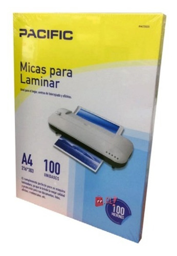 100 Laminas Micas Termolaminadora A4 100 Micrones - Ps