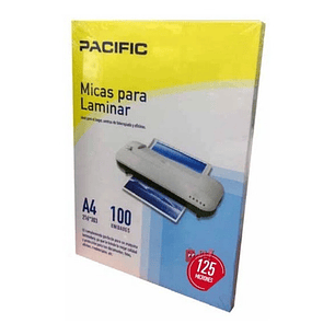 100 Laminas Micas Termolaminadora A4 125 Micrones - Ps