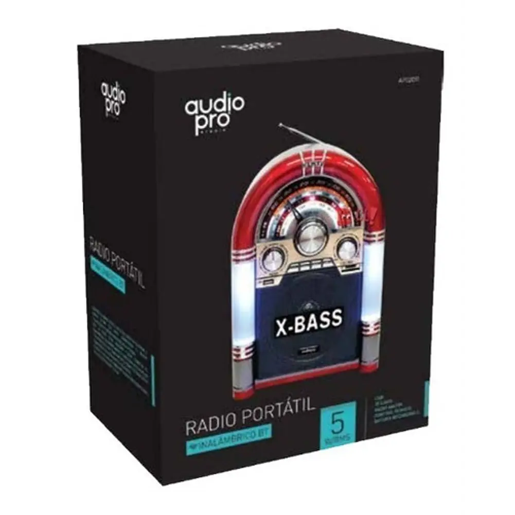 Radio Rockola Retro Bluetooth Portátil 5w - Ps 2