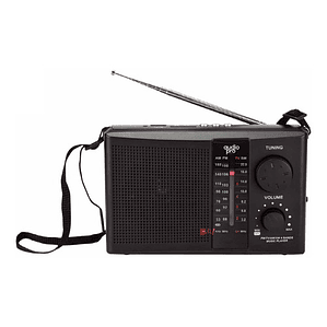 Radio Portátil Am/fm Estilo Retro Recargable - Ps