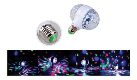 Luz Ampolleta Fiesta Giratoria Doble Color Rgb - Ps