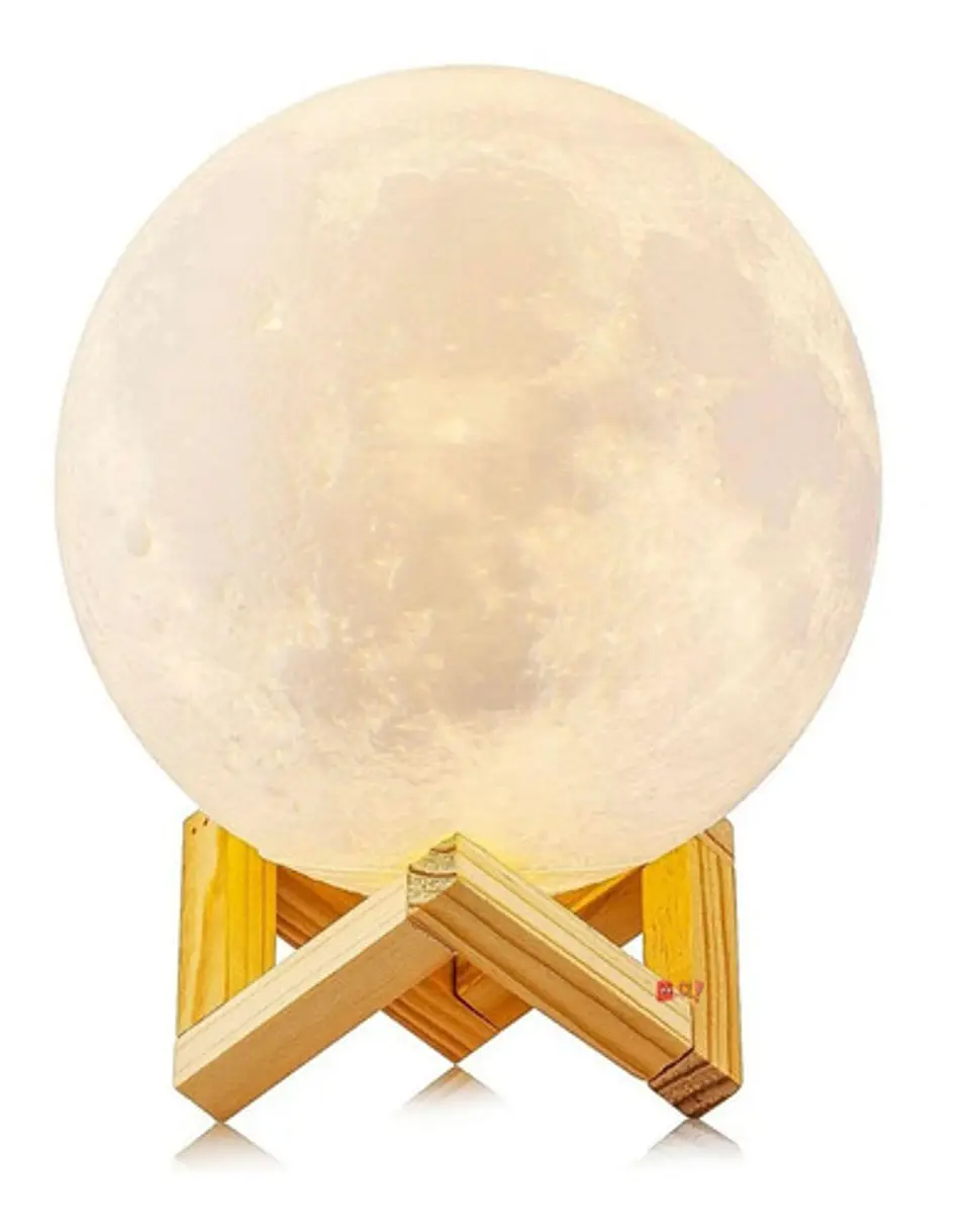 Lámpara Luna Relieve Con 7 Colores Recargable - Ps 1