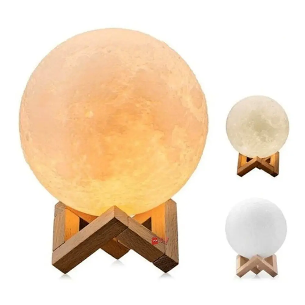 Lámpara Luna Relieve Con 7 Colores Recargable - Ps 2