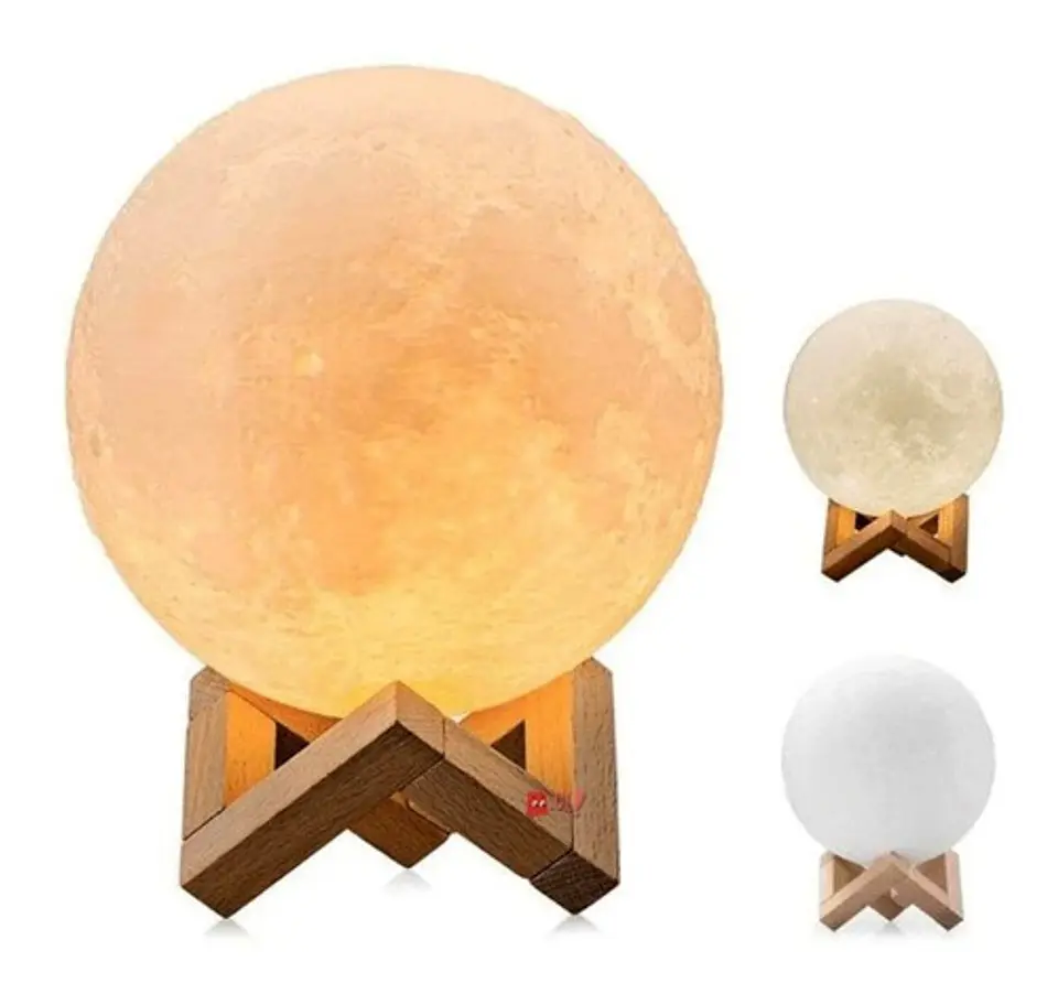 Lámpara Luna Relieve Con 7 Colores Recargable - Ps 2