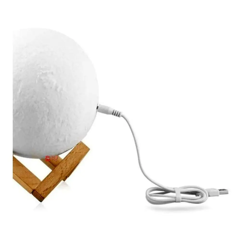 Lámpara Luna Relieve Con 7 Colores Recargable - Ps 3