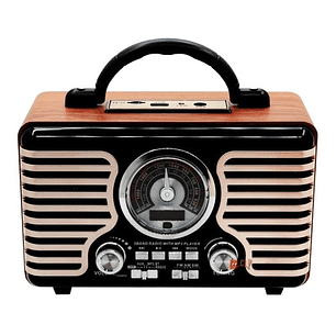 Radio Retro Bluetooth Portátil 10w Back To Retro - Ps