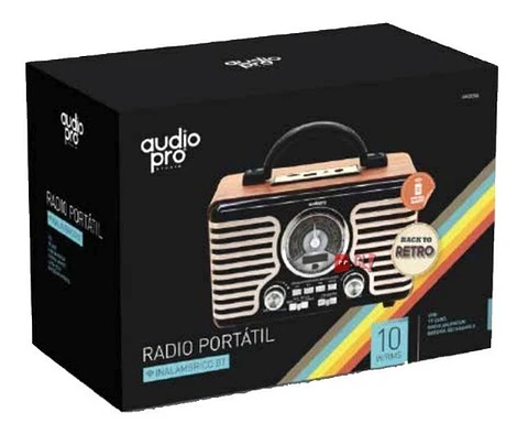 Radio Retro Bluetooth Portátil 10w Back To Retro - Ps