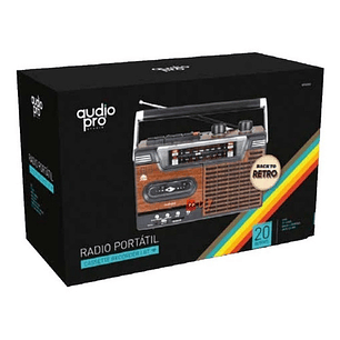 Radio Retro Cassette Con Bluetooth 20w Back To Retro - Ps