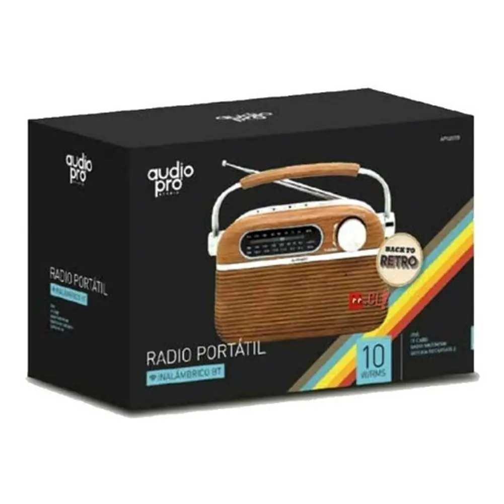 Radio Retro Bluetooth Back To Retro Portátil 10w - Ps 2