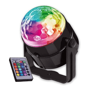Luz Bola Led Giratoria Fiesta Multicolor Con Control - Ps