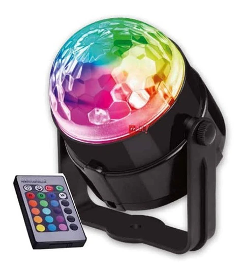 Luz Bola Led Giratoria Fiesta Multicolor Con Control - Ps