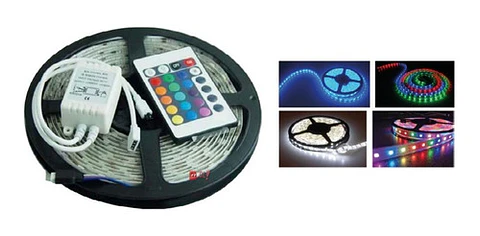 Tira De 300 Led 5mts 3528 Rgb Con Control - Ps