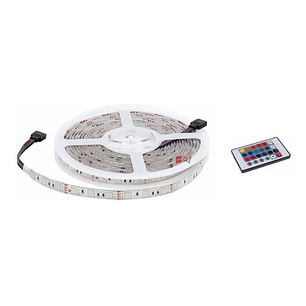 Tira Led De 5mts Smd 3528 Color Rgb Con Control - Ps