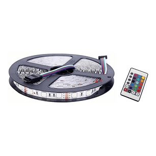 Tira Led De 5mts Rgb 5050 Impermeable Con Control - Ps
